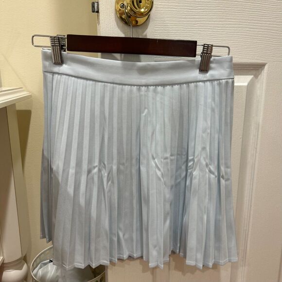 Aritzia Sun.deh Pleated Mini Skirt Light Blue Size 4 - Picture 4 of 7
